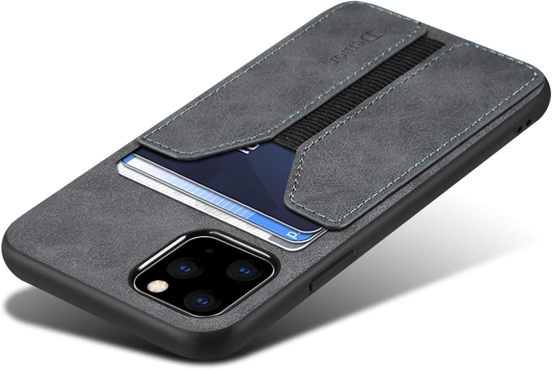 SUTENI iPhone 11 Pro Wallet Case, iPhone 11 Pro Wallet Case Slim Credit Card Slot Holder Case, PU Leather Wallet Case Compatible with iPhone 11 Pro (2019) 5.8 inch (Gray)