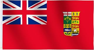 Rhungift Official Proportion1:2 Old Canada Red Ensign Flag 1868-1921 2.5X5 Ft Flag Banner Coated Nylon Spinning, 30x60inch Outdoor/Indoor Flags Distinctive Canadian Flag