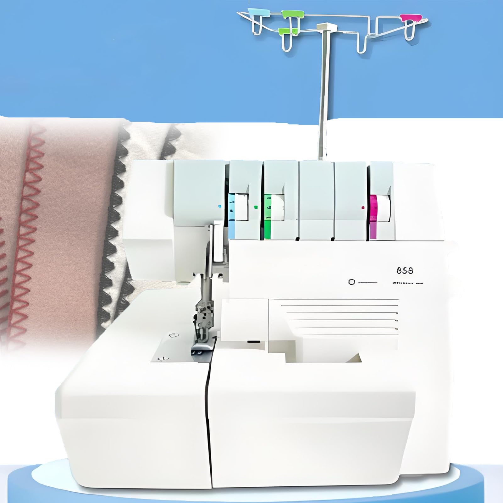 Remalladora para Principiantes y Profesionales, Remalladora Robusta con Capacidad de 2-3-4 Puntadas y Prensatelas a Presión, Remalladora Eléctrica Sewing