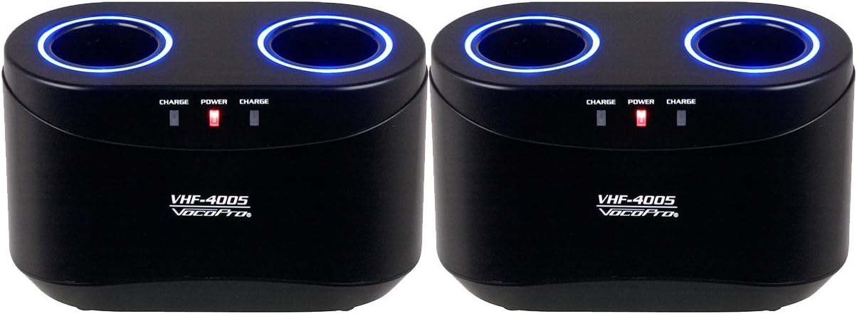 VocoPro VHF40052 Rechargeable VHF Wireless Mic Satellite Radio, Black