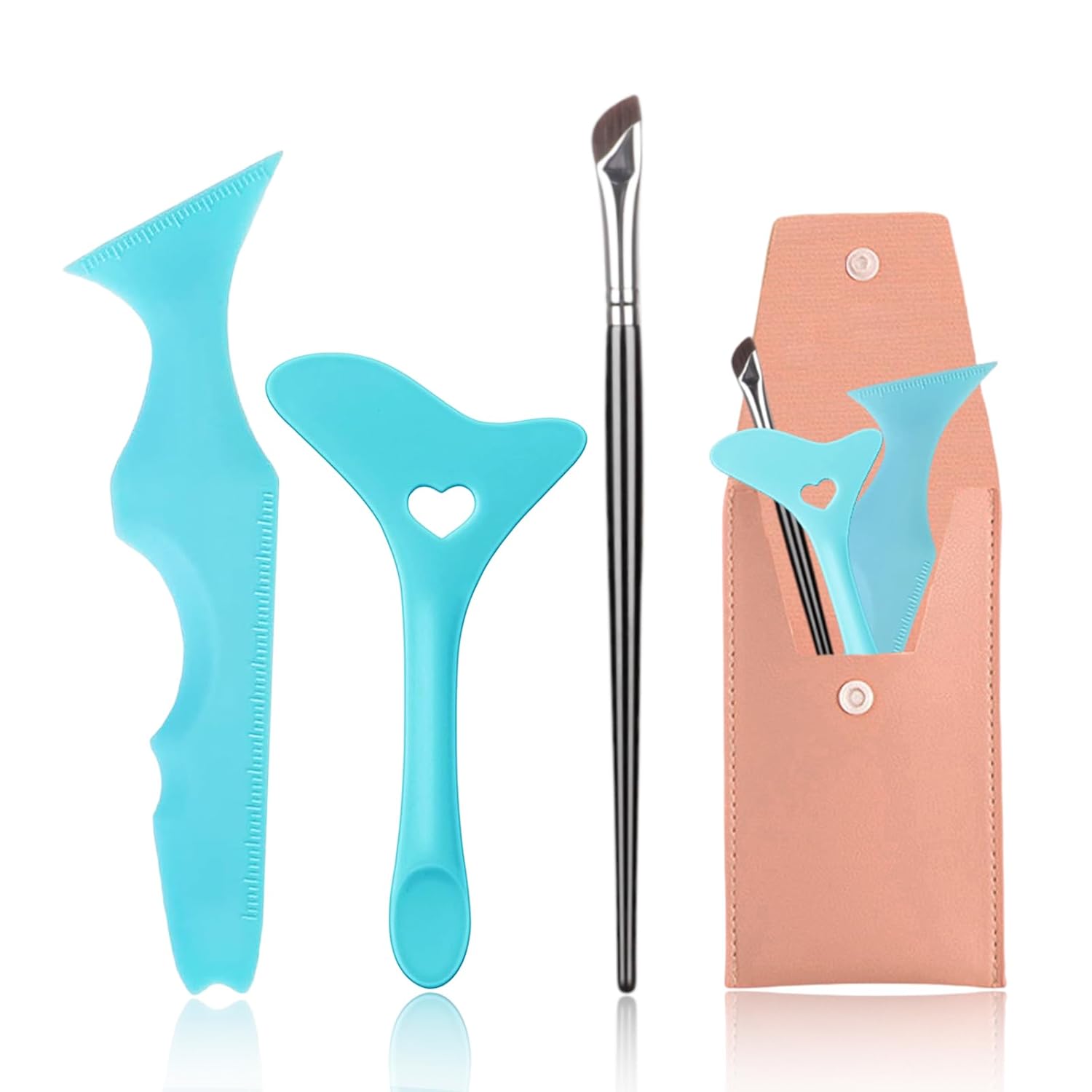 3 Pcs Eyeliner Stencil Reusable Silicone Eyeliner Angled