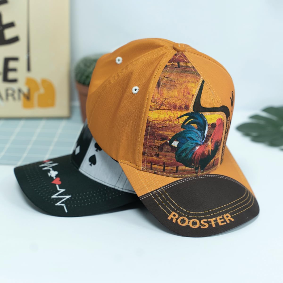 Rooster Hat, Rooster Caps for Men Women, 3D Mexican Rooster Baseball Cap Snapback Gallo Chicken Cock Mexico Cap Hat