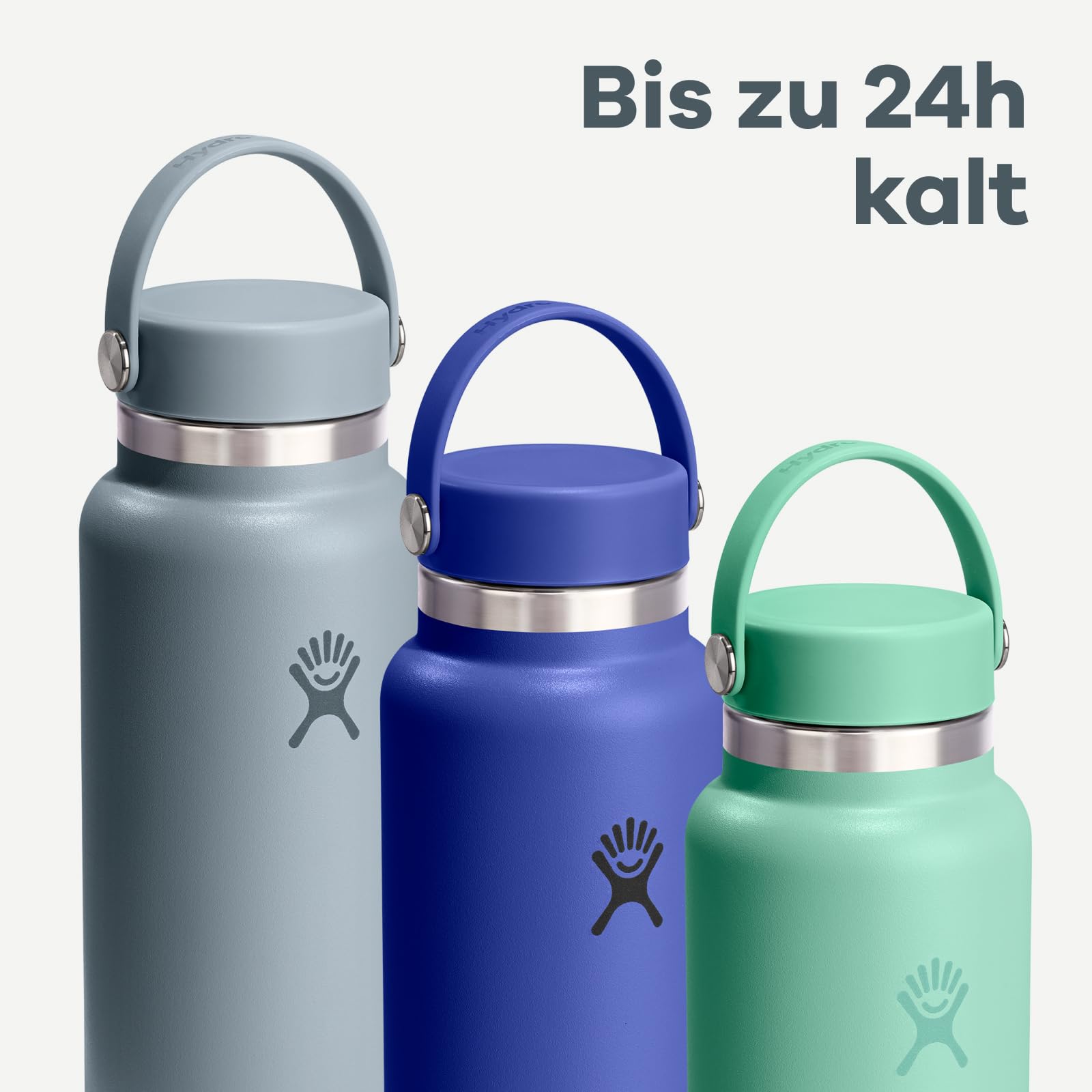 Hydro Flask – Wide Flex Cap 1,182 ml (40 oz) Bottle | Edelstahl, auslaufsicher – Kalt 24 Std., heiß 12 Std. isoliert – Harbor Blue