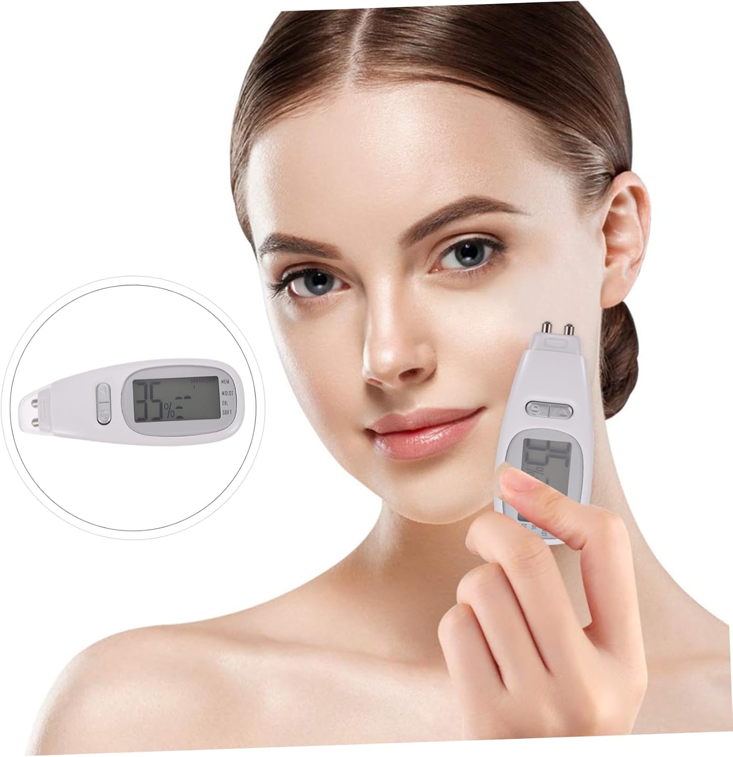 POPETPOP 1Set Skin Moisture Tester Digital Facial Moisture for Accurate Skin Analysis Compact Portable Skin Analyzer for Hydration Measurement for Daily Use