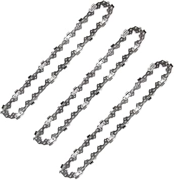 3 pack 10 Inch Chainsaw Chain fit for Remington, Worx, Sunjoe, Craftsman, and More3/8" LP Pitch .050" Gauge 40 Drive Links