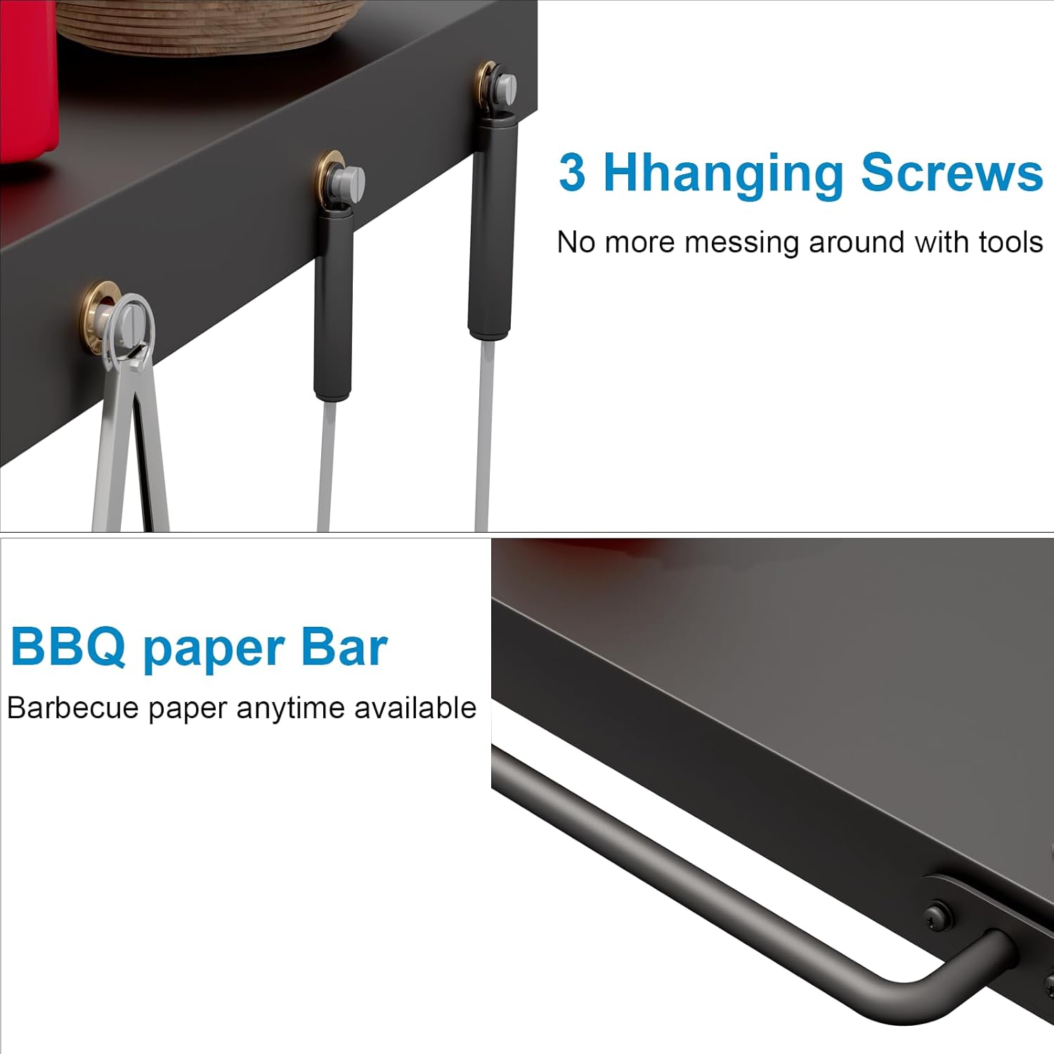 SafBbcue Repuesto de estante lateral para parrilla de ahumador de flujo ...