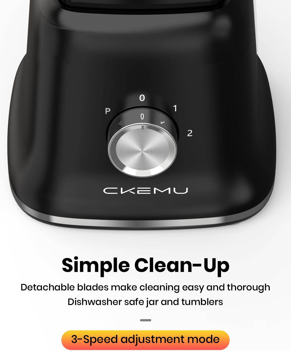 Professional Blender For Smoothies, 58 Oz Glass Jar, Glass Blender Including Puree & Crush Ice Functions, 750 Watts (Black)