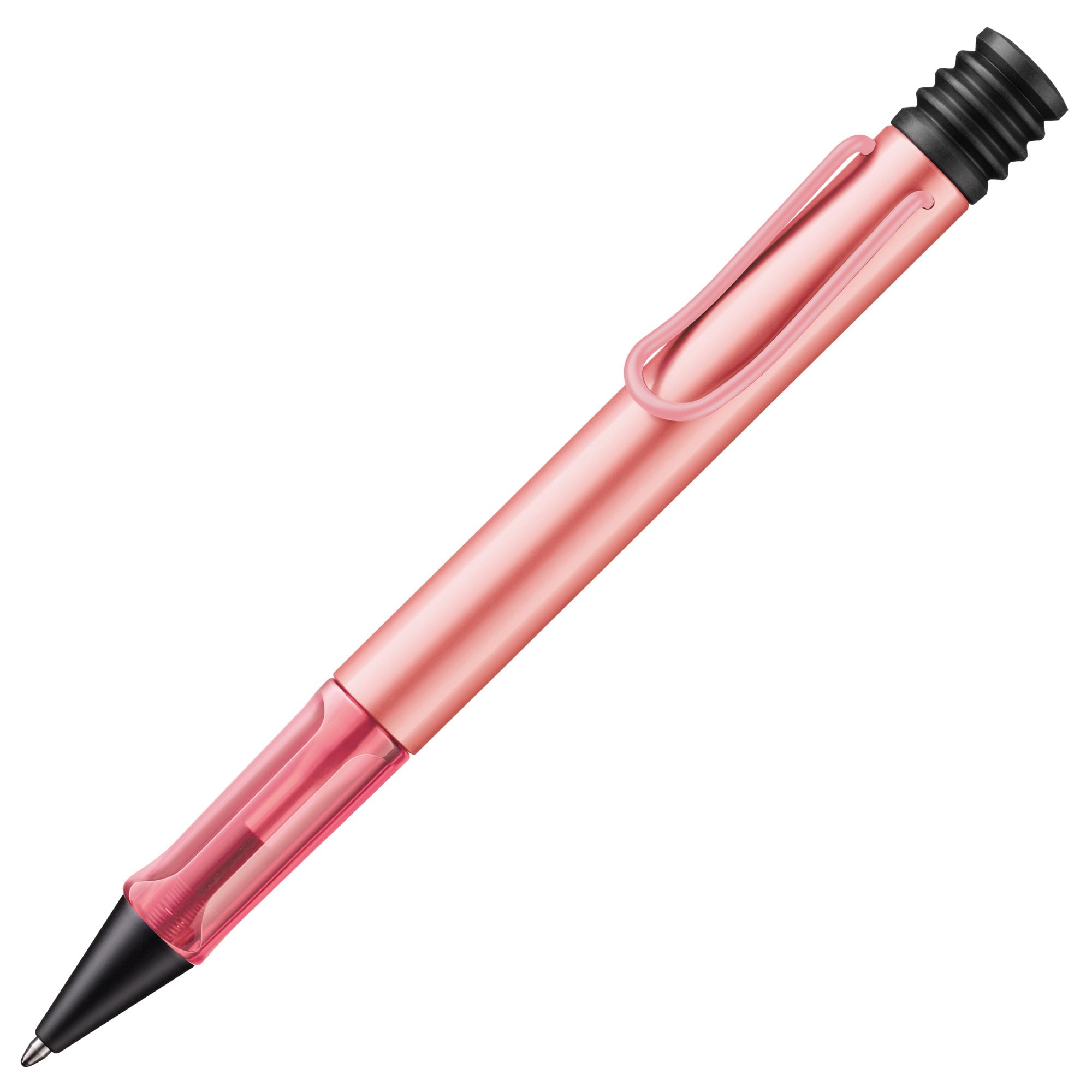 Lamy AL-star flamingo - Ballpoint Pen with transparent, ergonomic grip & line width M - lightweight aluminium body - including large capacity refill M 16 in black โ image 1