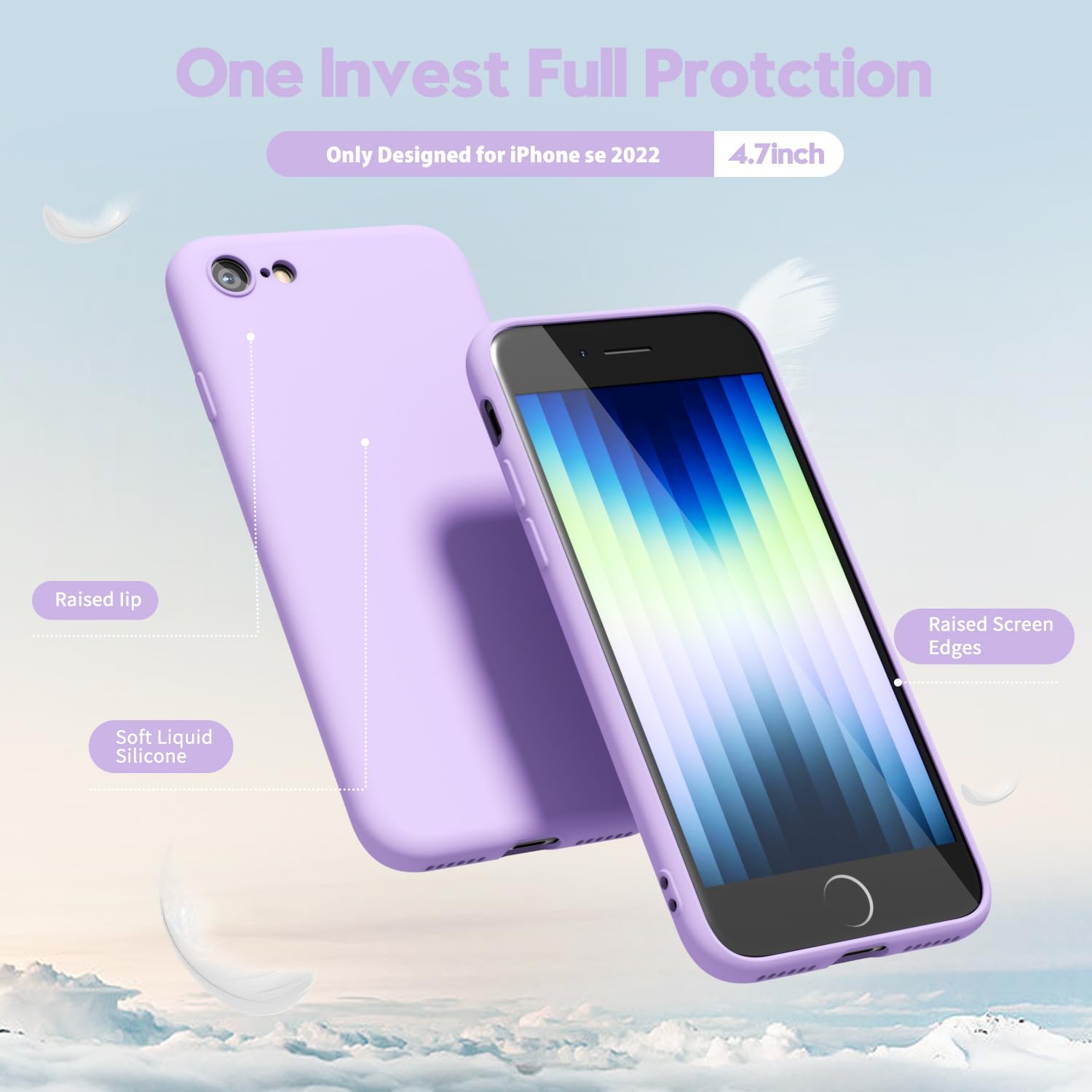 oakxco for iPhone 16 Pro Max Case Liquid Silicone, Soft Rubber Gel Elegant Aesthetic Basic Simple Cover, Cute Thin Slim TPU Matte Solid Color Plain Smooth Case for Women Girl, Light Pink — view 1152