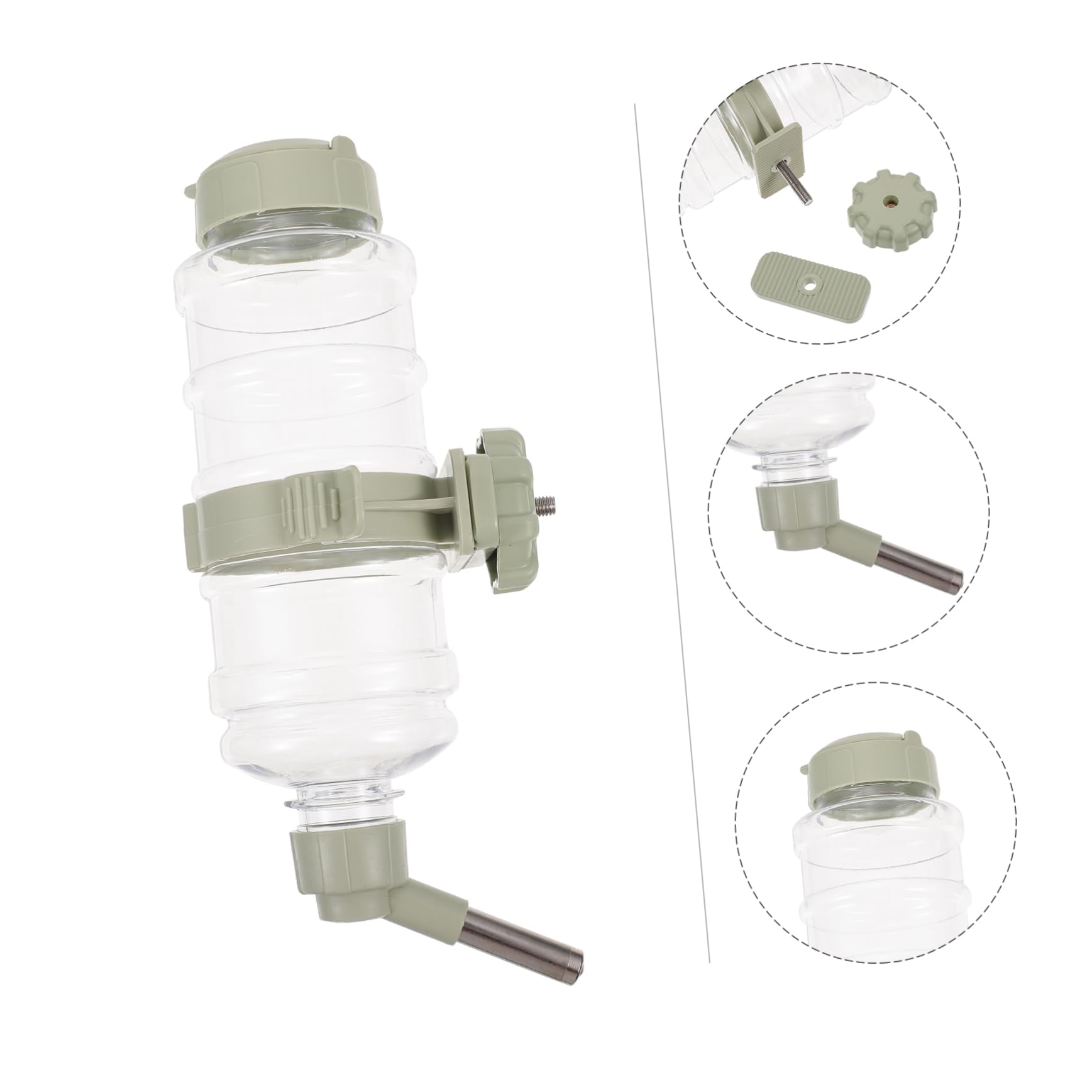Sosoport 2 Piezas Bebedor de Conejos Bebedero automático para Conejos Bebedero para jaulas de Botellas de Agua para Hamsters dispensador de Agua para Chinchillas Perro pava biberón