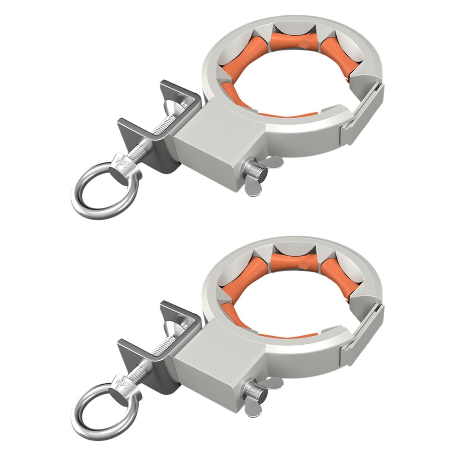 perfk Kabelzugrolle Profi-Set - Elektroinstallations-Ziehwerkzeug für effiziente Kabelverlegung - Robuste Ausführung Ideal für Renovierung & Neubau, Orange Und Silber, 2 Stücke