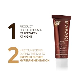 MAKARI Exclusive Active Intense Tone Boosting Face Cream (1.7 oz) | Skin-Brightening Facial Cream | Moisturizes and Softens | Smoothens Fine Lines & Wrinkles | For Dry, Normal, and Maturing Skin