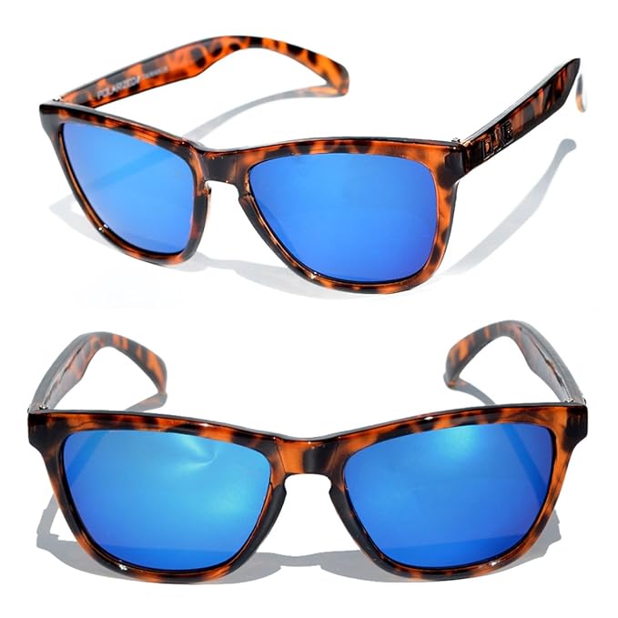 tortoise sunglasses with blue lenses