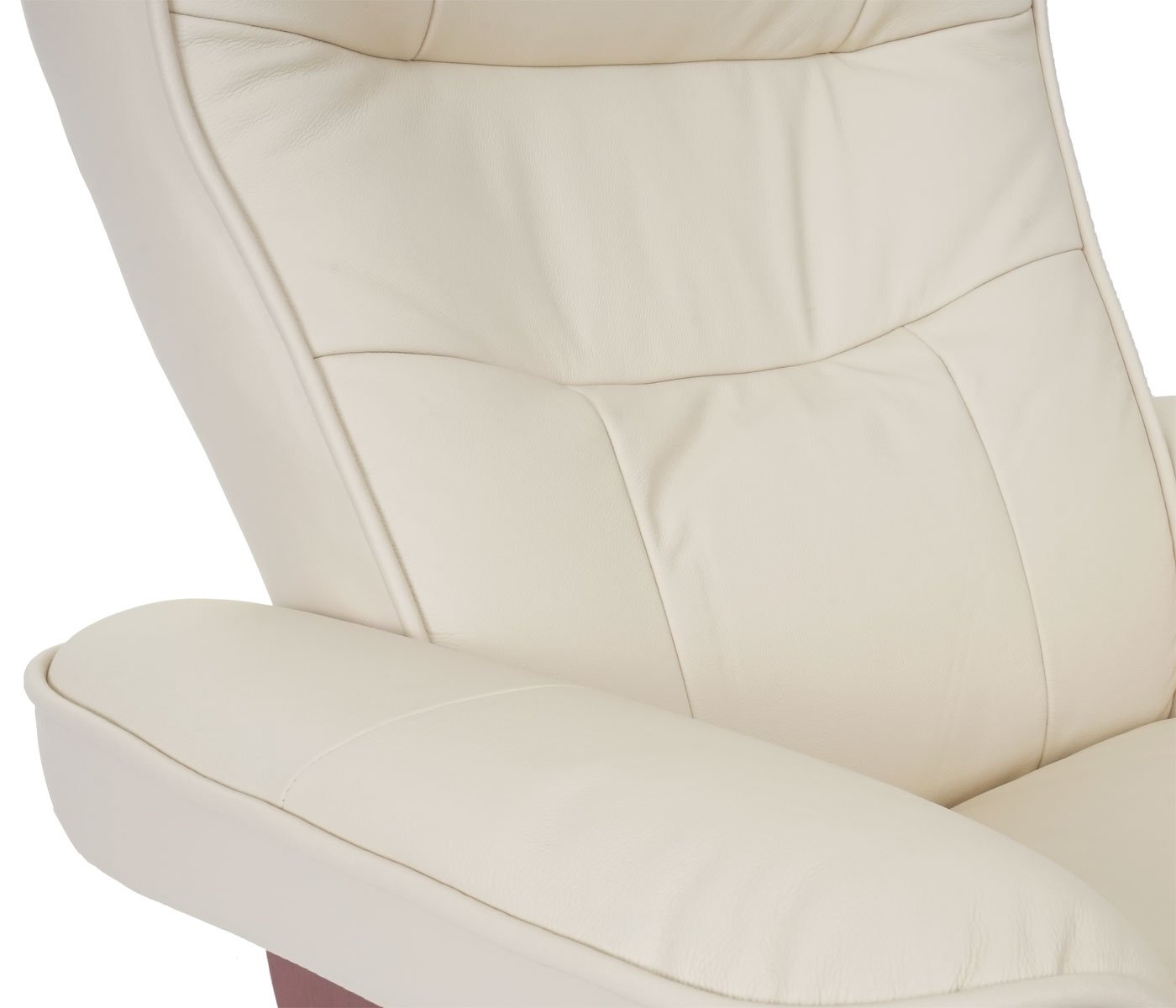 Robas Lund Montreal sillón reclinable/Silla Relax con Taburete/Silla Descanso Cuero Color Crema 64022CH5