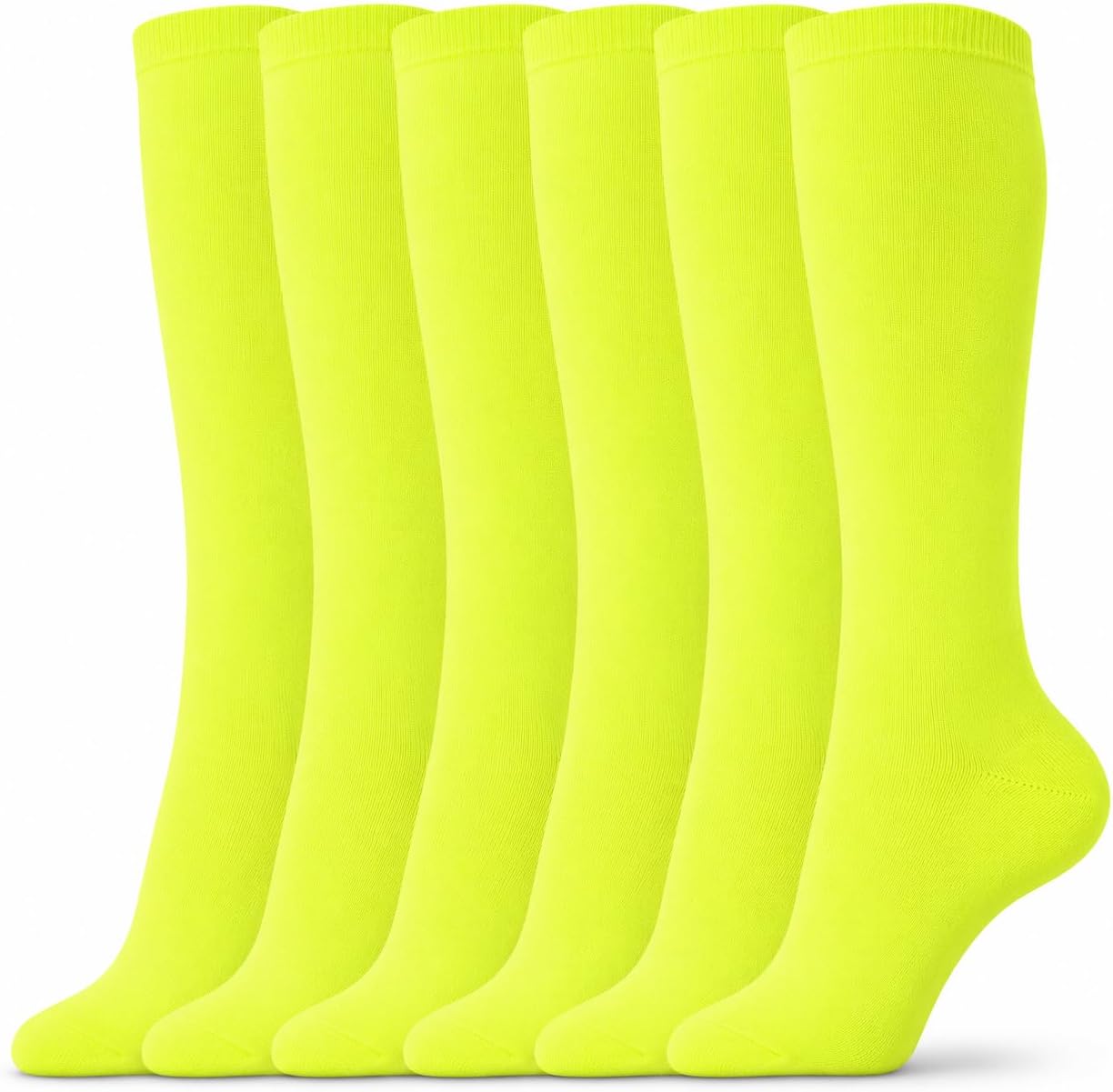 juDanzy 3 Pairs of Boys, Girls and Adult Solid Knee High Uniform Socks for School, Soccer, Football, AFO etc.