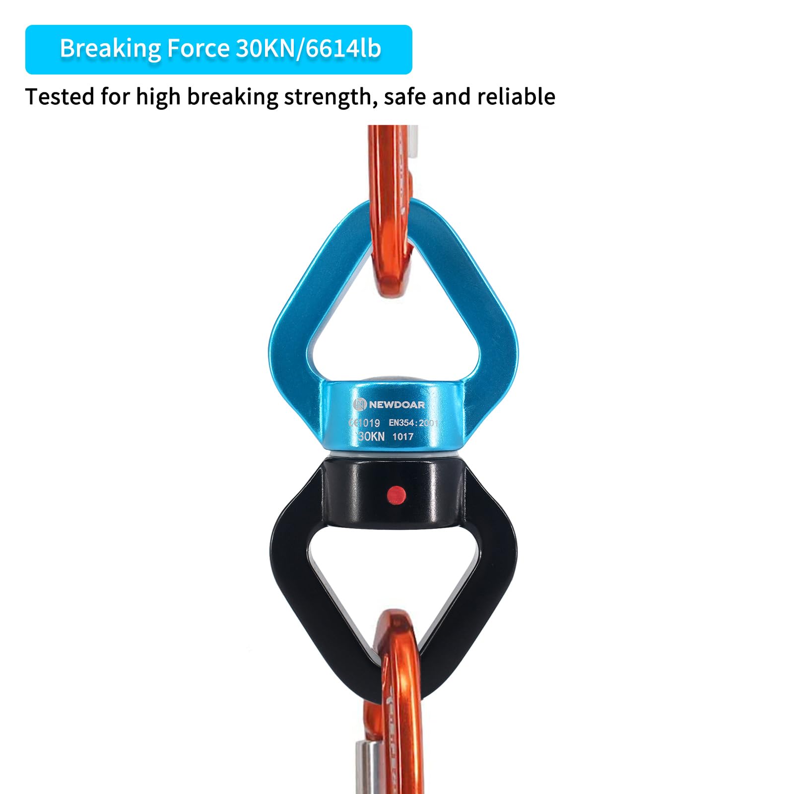 NewDoar Swing Swivel, 30KN Rotator Swing Spinner Micro Swivel Device für Swing Aerial Dance/Yoga/Schaukel/hängende Hängematte/Klettern Baumpfleger