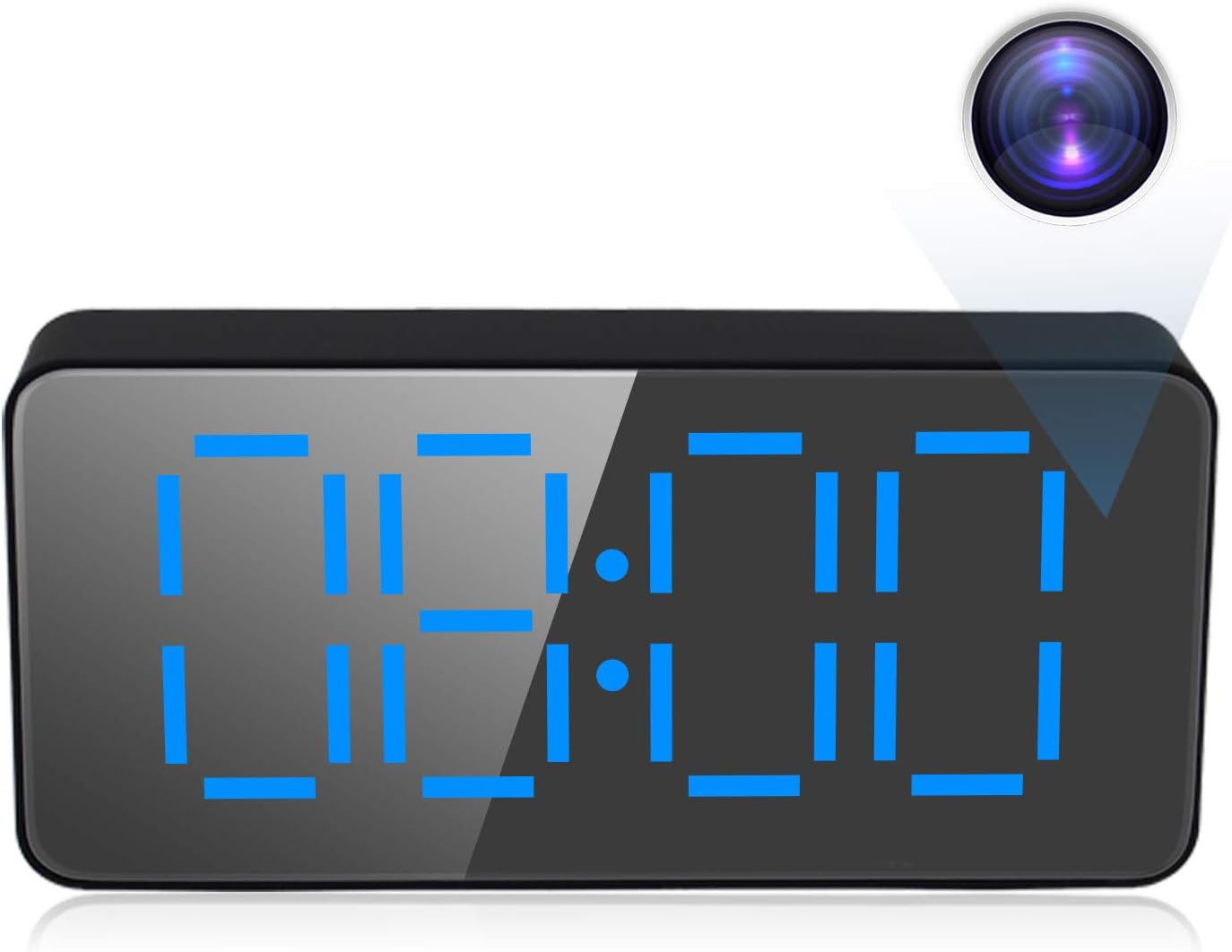 WiFi Clock Camera, WHDSWL HD1080 Wireless Clock Video Camera Motion Detection Night Vision Loop Recording Nanny Camera for Home Office Security (iPhone, Android Phone Remote Control)