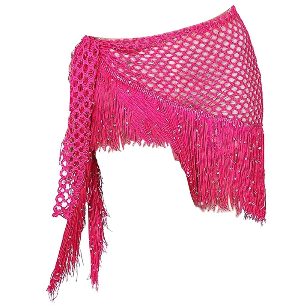 Bnf® Women Belly Dance Hip Scarf Sequins Dance Belt Tassel Skirt Belt Rose Clothing, Shoes & Accessories | Dancewear | Adult Dancewear | Belly Dancing-image-13