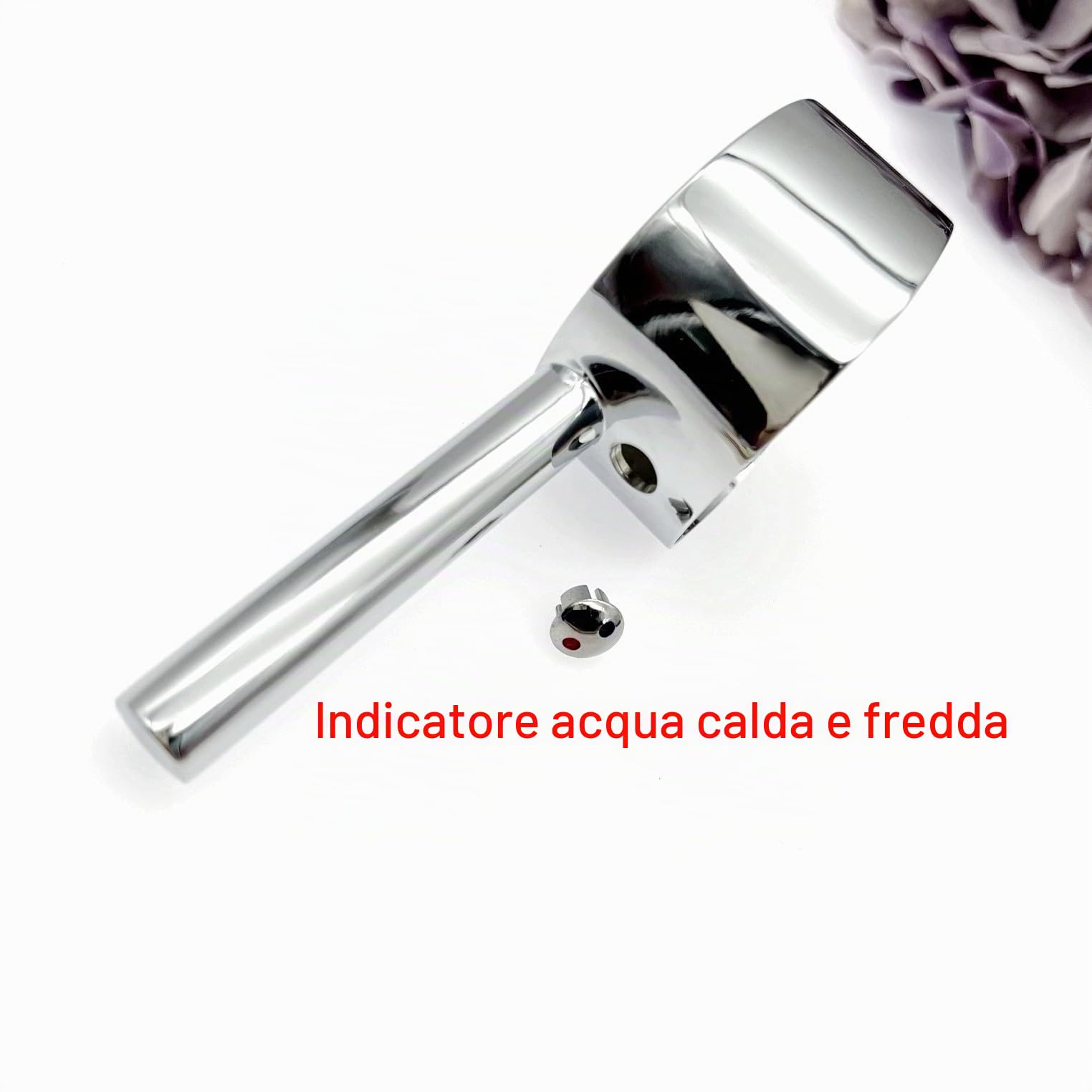 JZK 40# Manopola in lega di zinco, maniglia rotonda per rubinetto acqua calda/fredda, sostituzione della manopola per lavello cucina, lavabo bagno, vasca