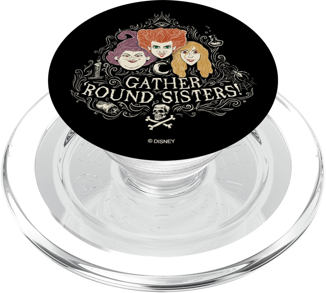 Disney Hocus Pocus Gather' Round Sanderson Sisters PopSockets PopGrip for MagSafe, Clear