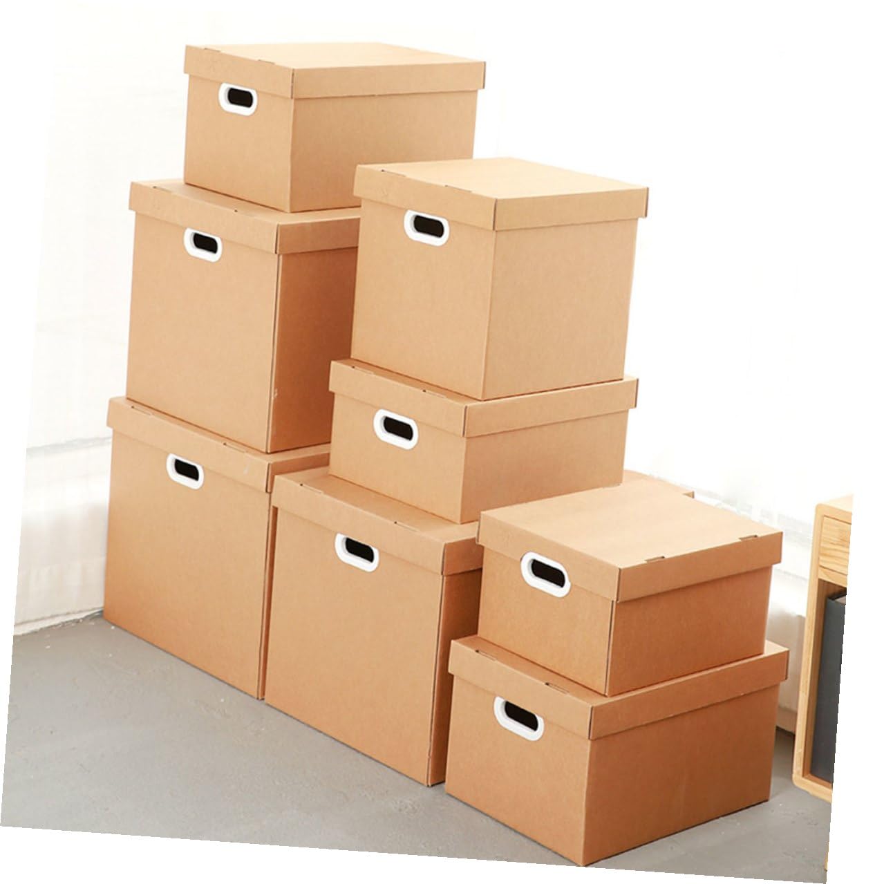Caja de Almacenamiento de Archivos Tapa de Cartón Organizador de Documentos para Oficina Caja Archivadora de Cartón para Archivo y Almacenamiento