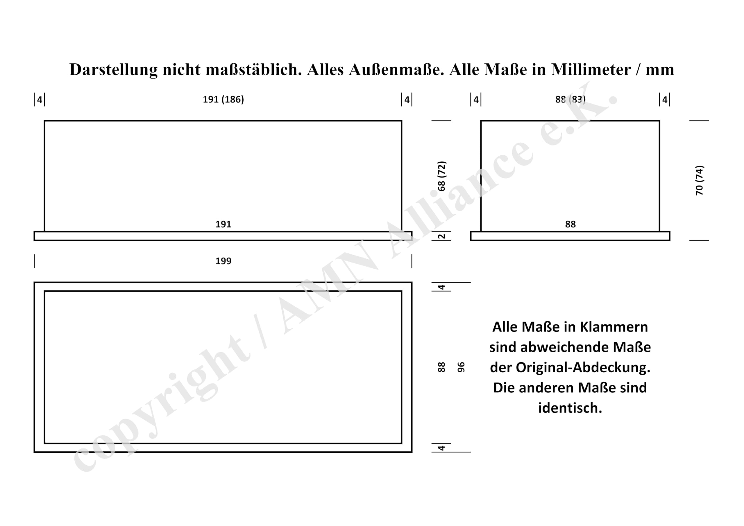 Ersatzabdeckungen/Ersatzglas/Deckel aus UV-beständigem PLEXIGLAS passend für Philips myGarden Ecomoods Bridge