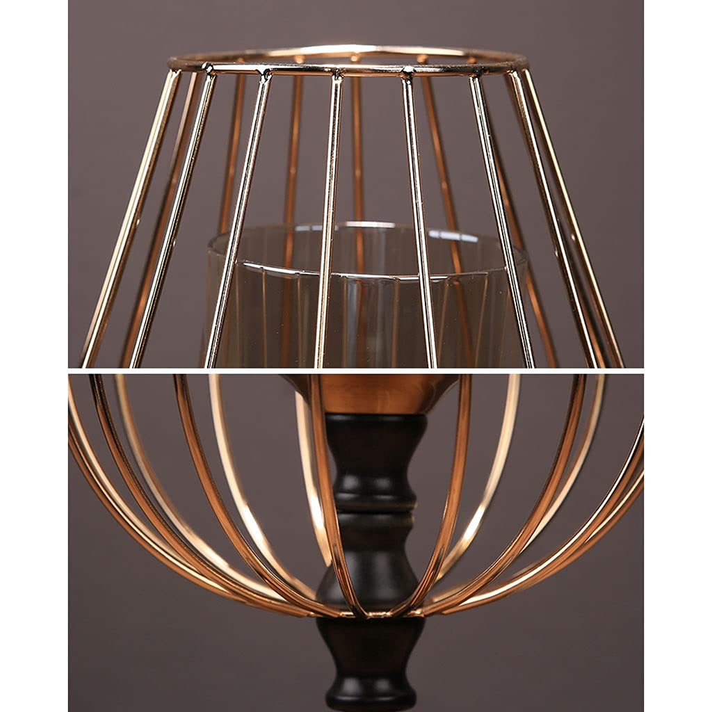 świecznik świecznik Świecznik Uchwyt Retro Candelabra Metal Candlestick, Stojak na świegiel Na Walentynki, Boże Narodzenie Wedding Party Decor ozdobny świecznik (Color : Large)