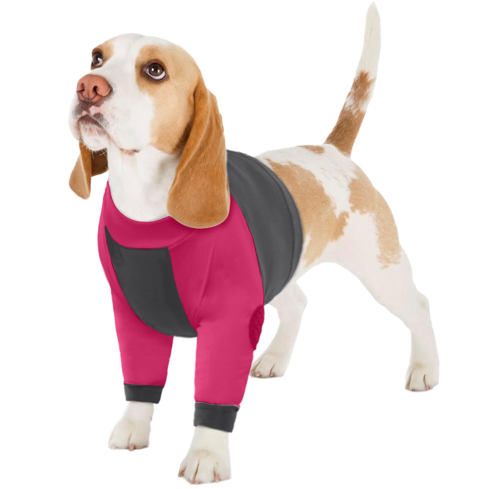 LeLePet Traje de recuperación para perros para patas delanteras, manga de perro para dejar de lamer, protector de codo para lesiones en las piernas, heridas de hombro después de la cirugía, macho y