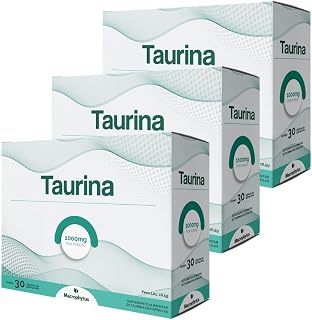 KIT 3X Taurina 500mg 30 Cápsulas - Macrophytus
