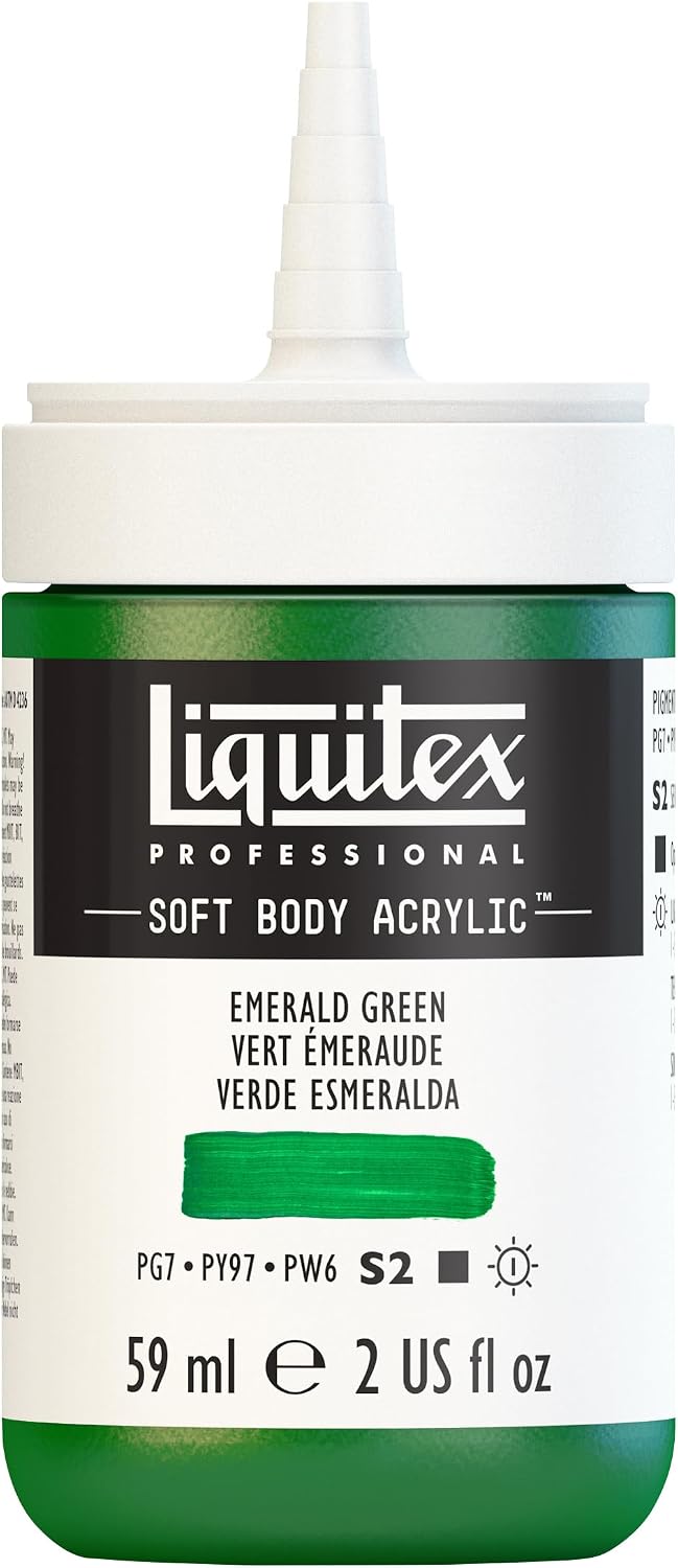 Liquitex Professional Soft Body Acrylic Paint, 59ml (2-oz) Bottle, Emerald Green