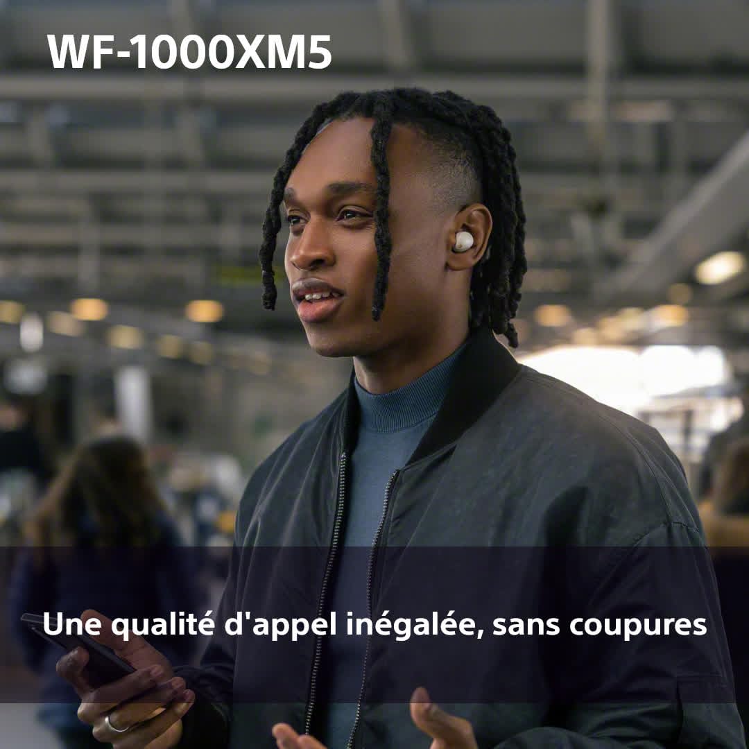 Sony WF-1000XM5 écouteurs sans Fil à réduction de Bruit, Bluetooth, Intra-Auriculaires avec Micro, 36 Heures d'autonomie, Charge Rapide, IPX4, Compatible iOS et Android - Noir