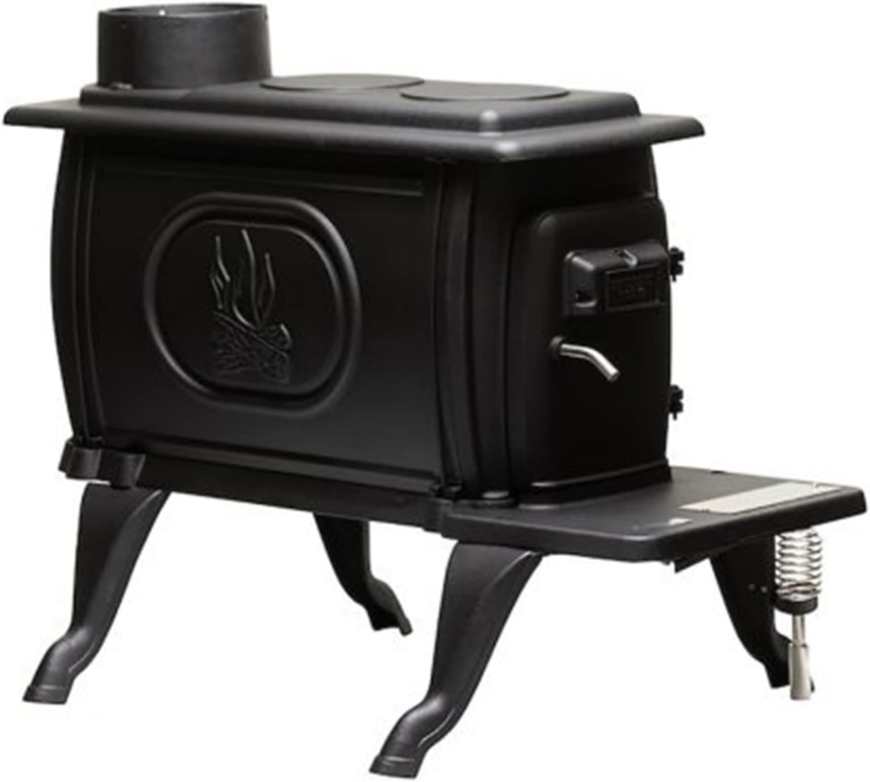 US Stove Company Cast Iron Wood Stove with Cool Touch Safety Handle, Heats up to 54,000 BTU