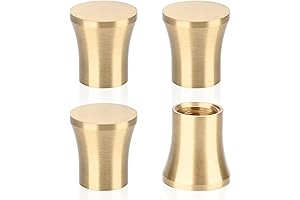 Solid Brass Cutting Board Feet with Protective Skid