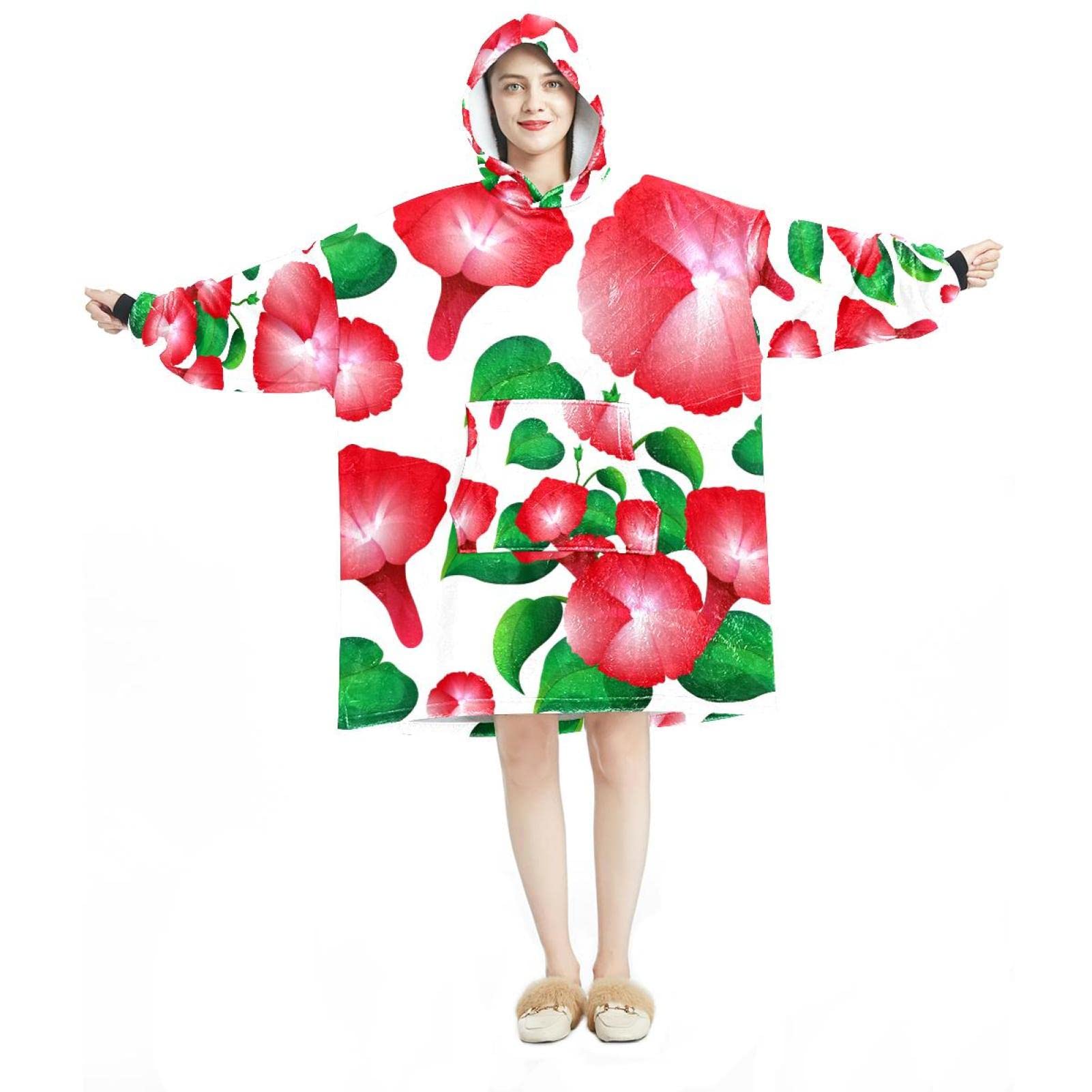 Sweat à capuche Sherpa rouge idéal pour les soirées d'hiver cocooning