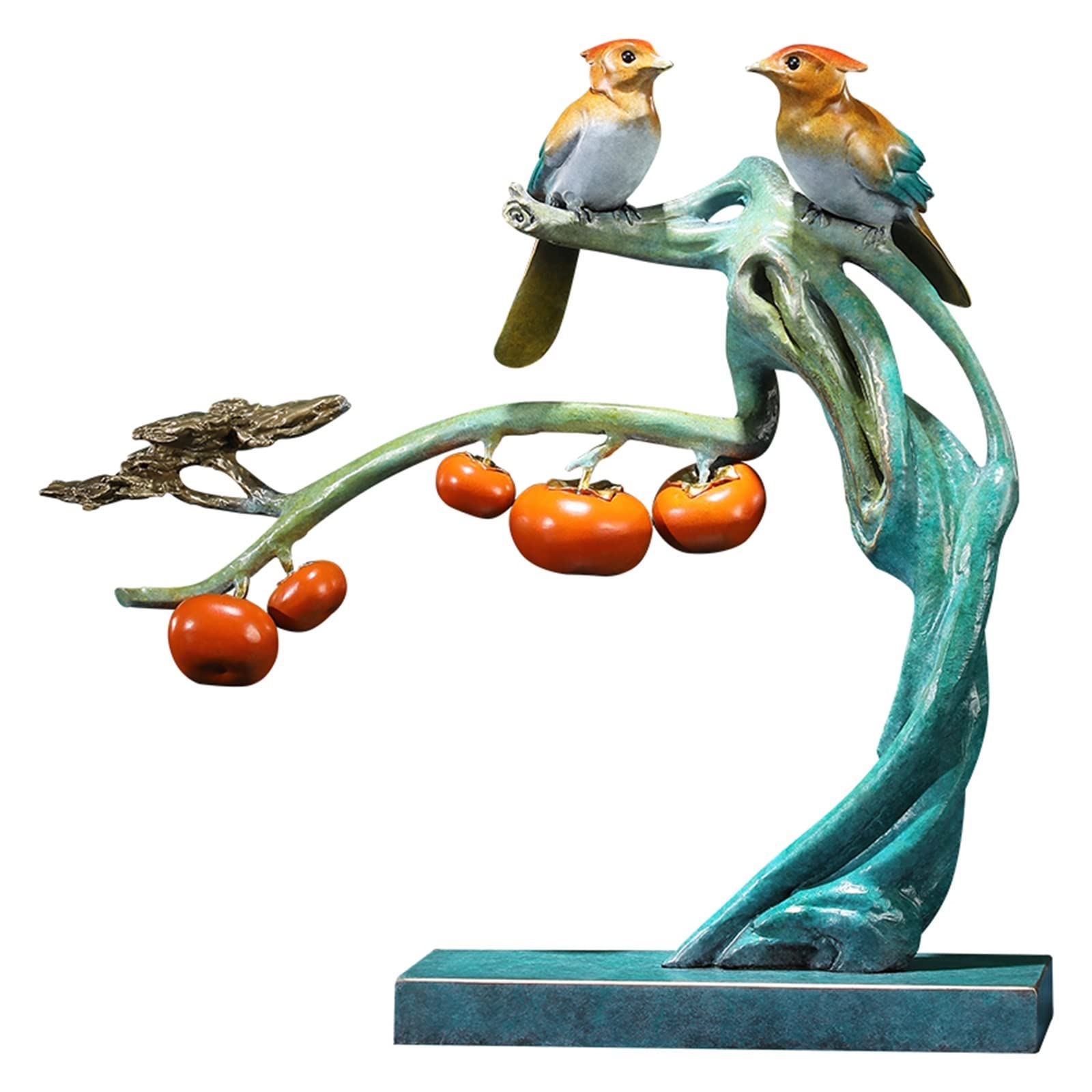 hongchenke34 Copper statue Copper Persimmon Ornaments Souvenirs Good Things Come True Crafts Living Room Entrance Office Decorations