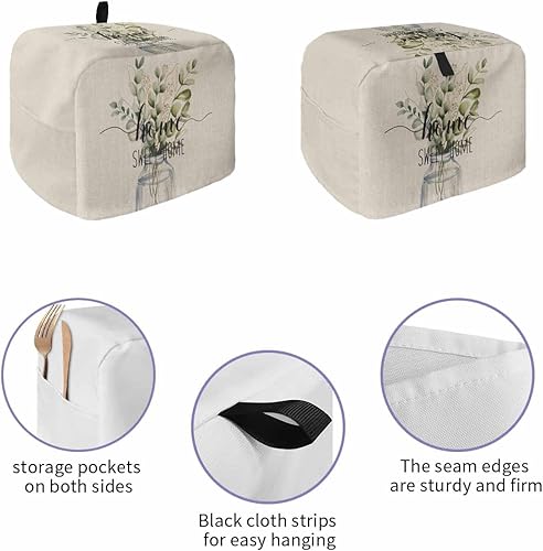Miniatura 2 de Rustic Spring Sweet Home - Cubierta antipolvo para tostadora de 4 rebanadas con bolsillos, a prueba de polvo y protección de huellas dactilares