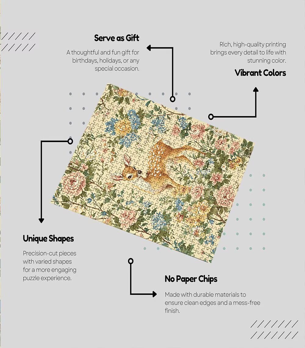 Puzzle 5000 elementów, kwiaty śliwki kwiat jelenia puzzle dla dorosłych 5000, niemożliwe klasyczne układanki, drewniane układanki, gra rodzinna, do gry edukacyjnej wyzwanie, dekoracja prezent BXHZW5