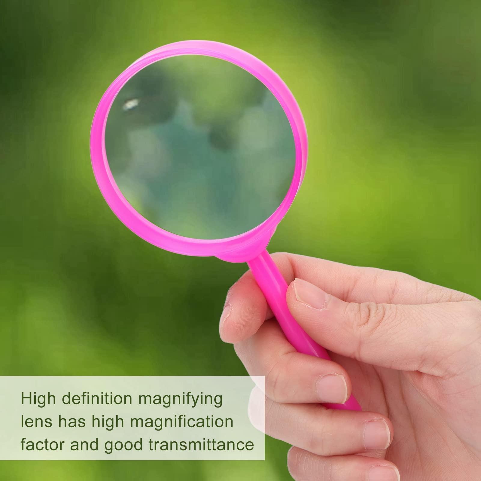 8X Handheld Leesloep Optische Vergrootglas Geschikt voor Kinderen, Ouderen, Sieraden Waardering Grote Lens Vergrootglas Present