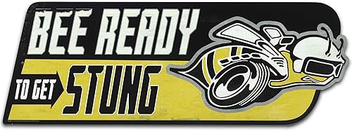 Letrero de metal Dodge Super Bee Ready to Get Stung, para garaje, tienda o cueva de hombre