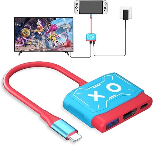 PURBHE Muelle de interruptor con cargador, reemplazo de muelle de interruptor portátil para Nintendo Switch Dock Switch Adaptador HDMI, fuente de