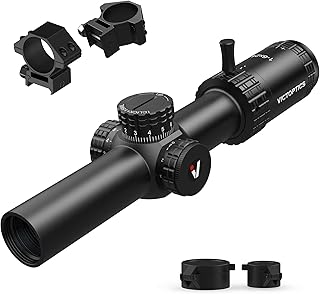 S6 1-6x24i Fiber LPVO Scope 6 Levels Intermittent red LPVO Edge-to-Edge Image Rifle Scope with Zero Reset & Turret Lock for Hunting Shooting Compact Airsoft Rifle Scope - Victoptics