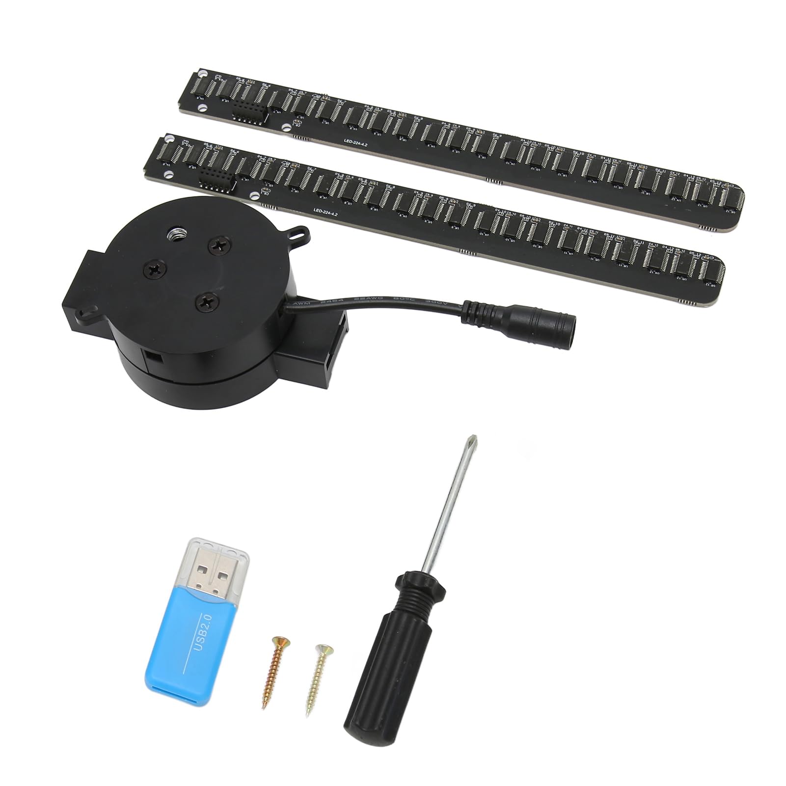 Ventilatore Ologramma LED 3D 16.5 Pollici 224 Perline Luminose Lettore pubblicitario 3D Ad Alta Risoluzione Supporta Proiezione olografica per la pubblicit¨¤ TV, vid¨¦o et home cin¨¦ma