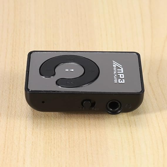 Mini Mirror USB Digital Mp3 Music Player Support 8GB SD TF Card Black