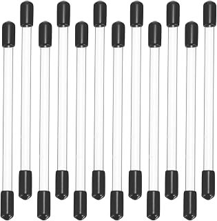 12pcs Transparent Acrylic Incense Tube Holder Stick Storage with Black Lids for Easy Filling for Aroma and Small Item Packaging