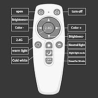 Vista 6 de Lámpara de pared ajustable con enchufe de 10 W, 800 lúmenes, lámpara de pared con control remoto con cable de enchufe de 6 pies, para restaurante