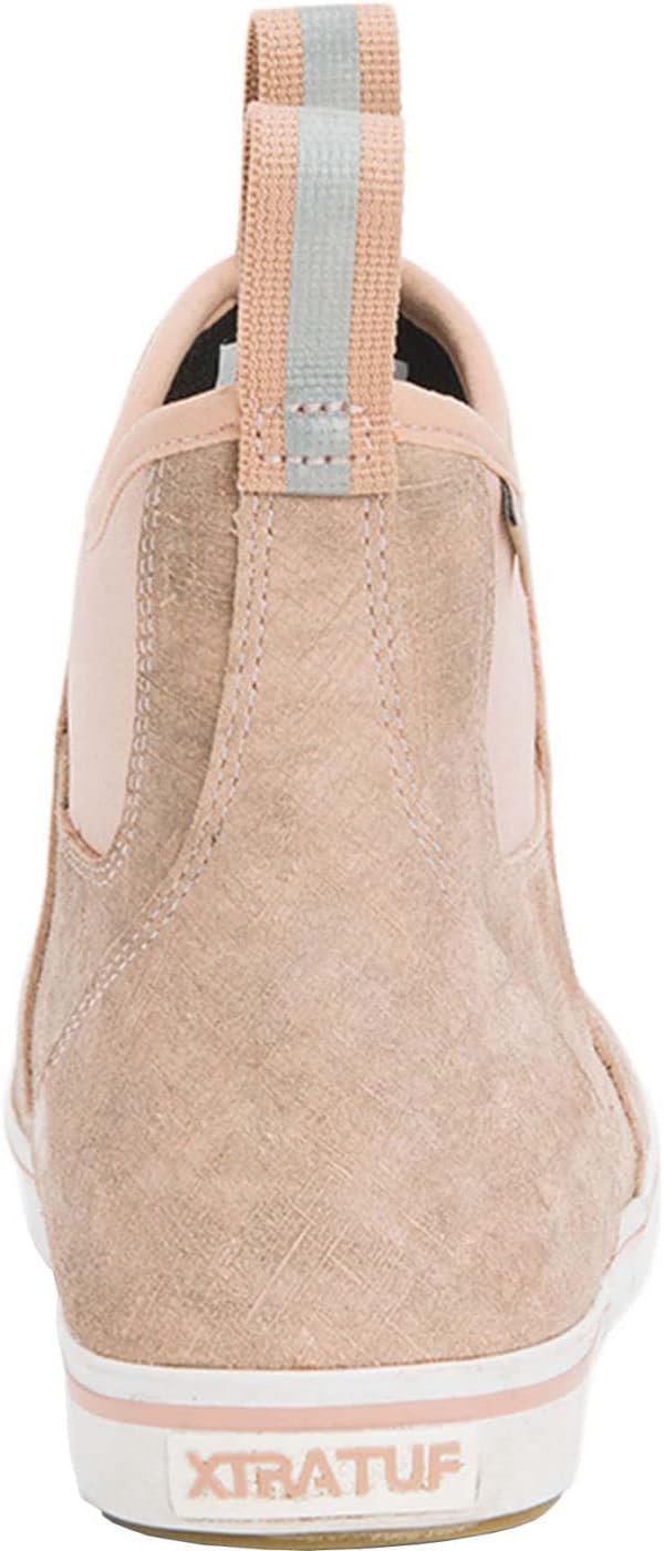Xtratuf Women's 6 Inch Leather Ankle Deck Boot, Pink Cream, Size 9.5