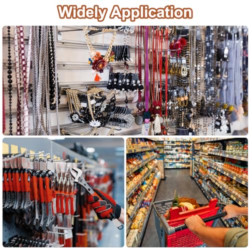 QUARKZMAN 25 Stück 5,91 Pegboard Haken Display, Metall Gitterwandhalterung Peg Board Display Haken Panels Haken für Supermärkte, Boutiquen, Accessoires Geschäfte und Kaufhäuser (Silber)