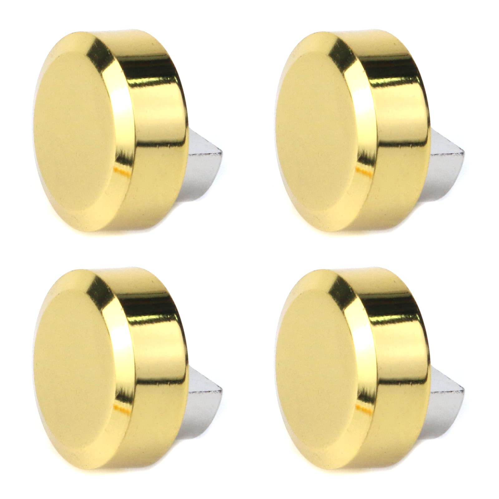 4 Sets Mirror Clip Round Glass Clamps Clips Mirrors Holder (Gold)
