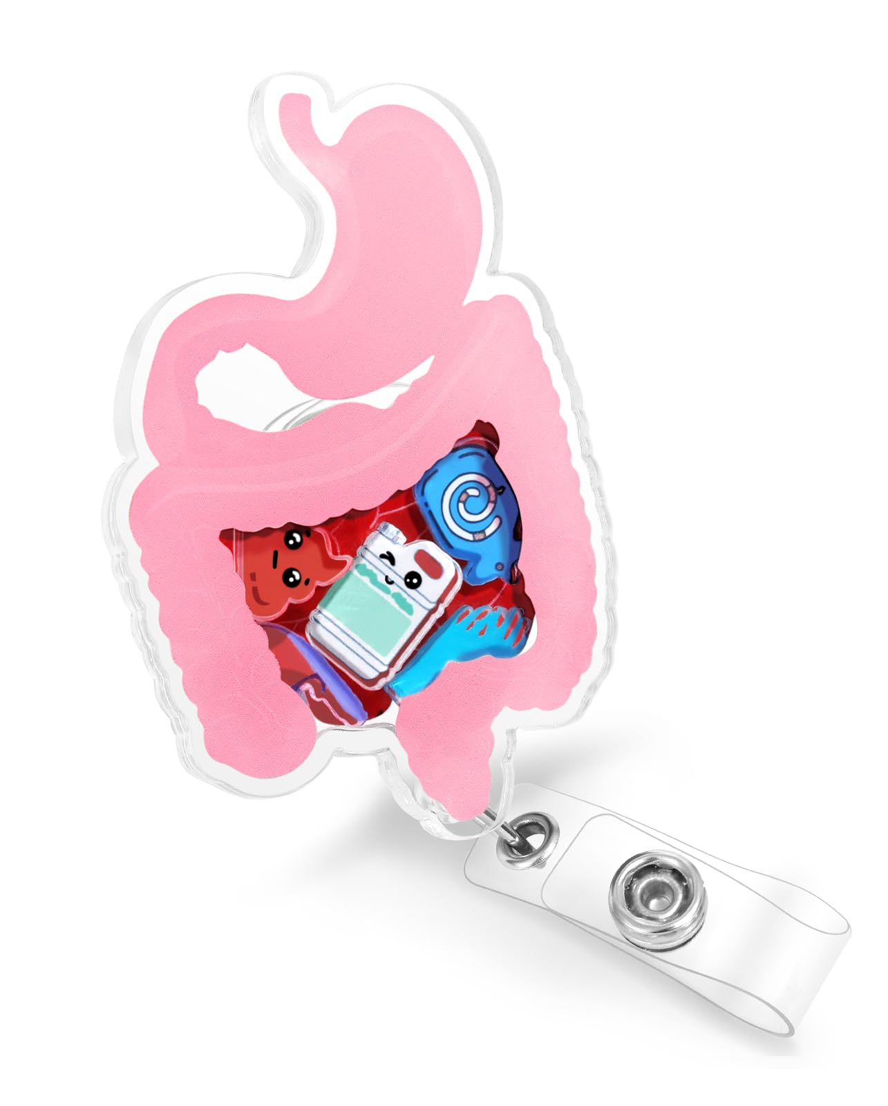 Plifal Badge Reel Holder Retractable with ID Clip for Nurse Nursing - Name Tag Card Funny Medical Assistant Cute Shaker Accessories with Alligator