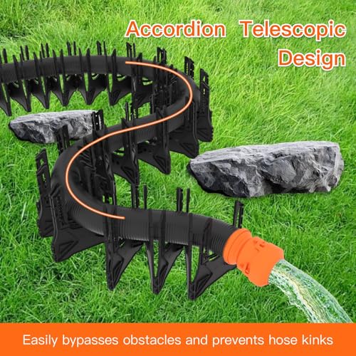 Image of 10 FT RV Sewer Hose Support, Camper Sewage Hose Holder, Flexible Telescoping Waste Hose Support, Adjust Height Drain Hose Stand, Quick Folds for Travel Trailers Septic Hose Support